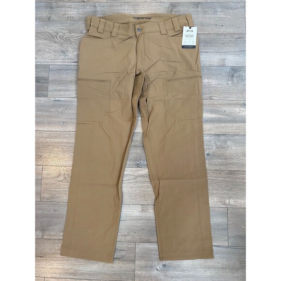 Duluth Trading Mens 42X34 Flexpedition Regular Fit Cargo Stretch Pants Beige NWT